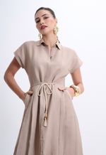 Vestido Chemise De Linho