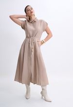 Vestido Chemise De Linho