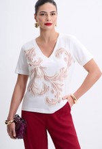 T-Shirt Feminina Bordada