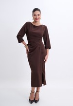 Vestido Manga 3/4 Midi