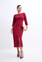 Vestido Manga 3/4 Midi