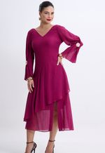 Vestido Midi Fúcsia