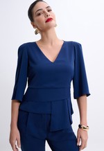 Blusa Peplum Alfaiataria