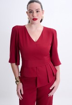 Blusa Peplum Alfaiataria