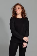 Blusa Preta Feminina Manga Longa