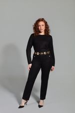 Blusa Preta Feminina Manga Longa