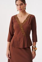Blusa Peplum Alfaiataria