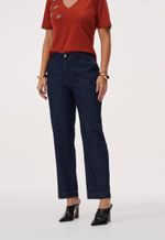 Calça Jeans Escura Reta Feminina