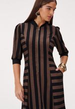 Vestido Manga Bufante Midi