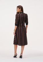Vestido Manga Bufante Midi