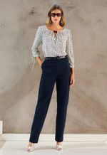 Blusa Decote Gota Estampa Poá