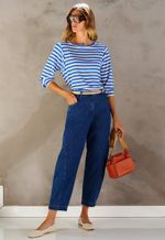 Blusa Malha Canelada Manga Com Punho