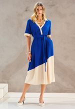 Vestido Bruges Cachequer Com Obli