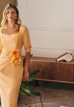 Vestido Bruges Com Flor De Tecido