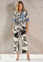 Conjunto Rayon Estampado Parka E Calça