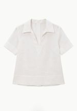 Blusa Linho Puro Gola Camisa
