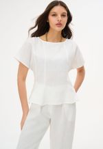 Blusa Linho Manga Curta