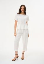 Blusa Linho Manga Curta