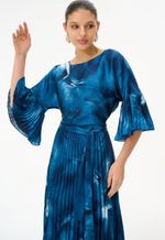 Blusa Manga Ampla Plissada