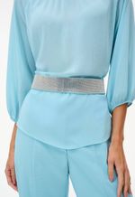 Blusa Chiffon Manga Bufante