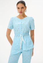 Blusa Laise De Algodão Bordada