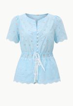 Blusa Laise De Algodão Bordada