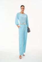 Calça Crepe Alfaiataria Com Recortes