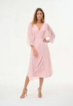 Vestido Crepe Decote V