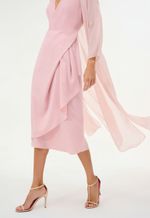 Vestido Crepe Decote V