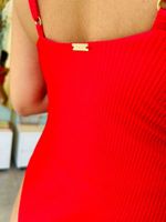 Body/Maiô Regata Vermelho Canelado