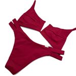 Conjunto Maldivas Vermelho Queimado