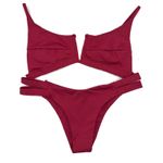 Conjunto Maldivas Vermelho Queimado