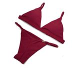 Calcinha Fixa Vermelho Queimado