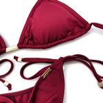 Conjunto Cortininha Vermelho Queimado