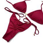 Calcinha Lacinho Vermelho Queimado