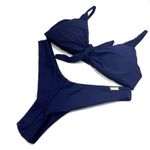 Conjunto Laço Azul Marinho Liso