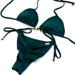 Conjunto Cortininha Verde Musgo Glow