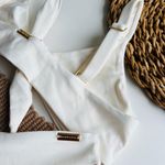 Top Laço Luxo Off White Liso