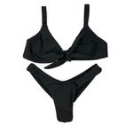 Conjunto Laço Luxo Preto Liso