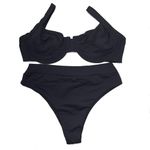 Conjunto Retrô Preto Liso