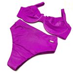 Conjunto Retrô Fucsia Canelado Antigo