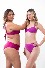 Conjunto Retrô Fucsia Canelado Antigo