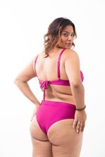 Conjunto Retrô Fucsia Canelado Antigo