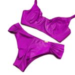 Calcinha Tira Larga Fucsia Canelado Antigo