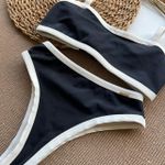 Calcinha Mônaco Duo / Preto e Off White