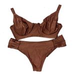 Conjunto Confy Marrom Avelã Canelado
