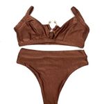Conjunto Santorini Marrom Avelã Canelado