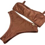 Conjunto Mônaco Marrom Avelã Canelado