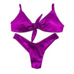Conjunto Laço Fucsia Canelado