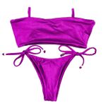 Conjunto Faixa Fucsia Canelado